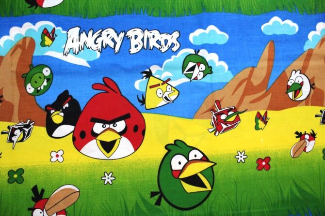 Angry Birds CArtoon Bedsheet Close