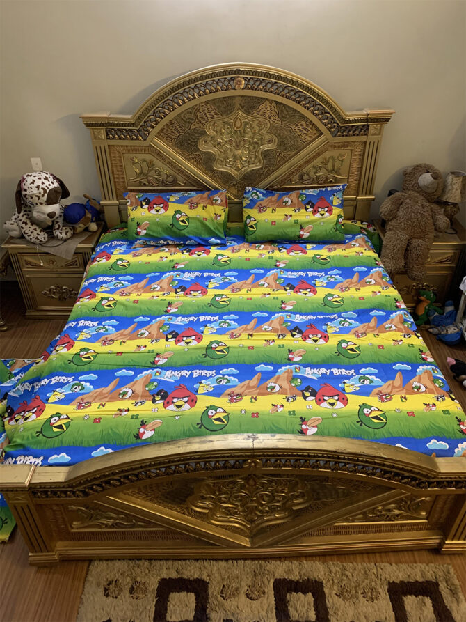 B4K Polycotton Angry Birds Cartoon Bedsheet